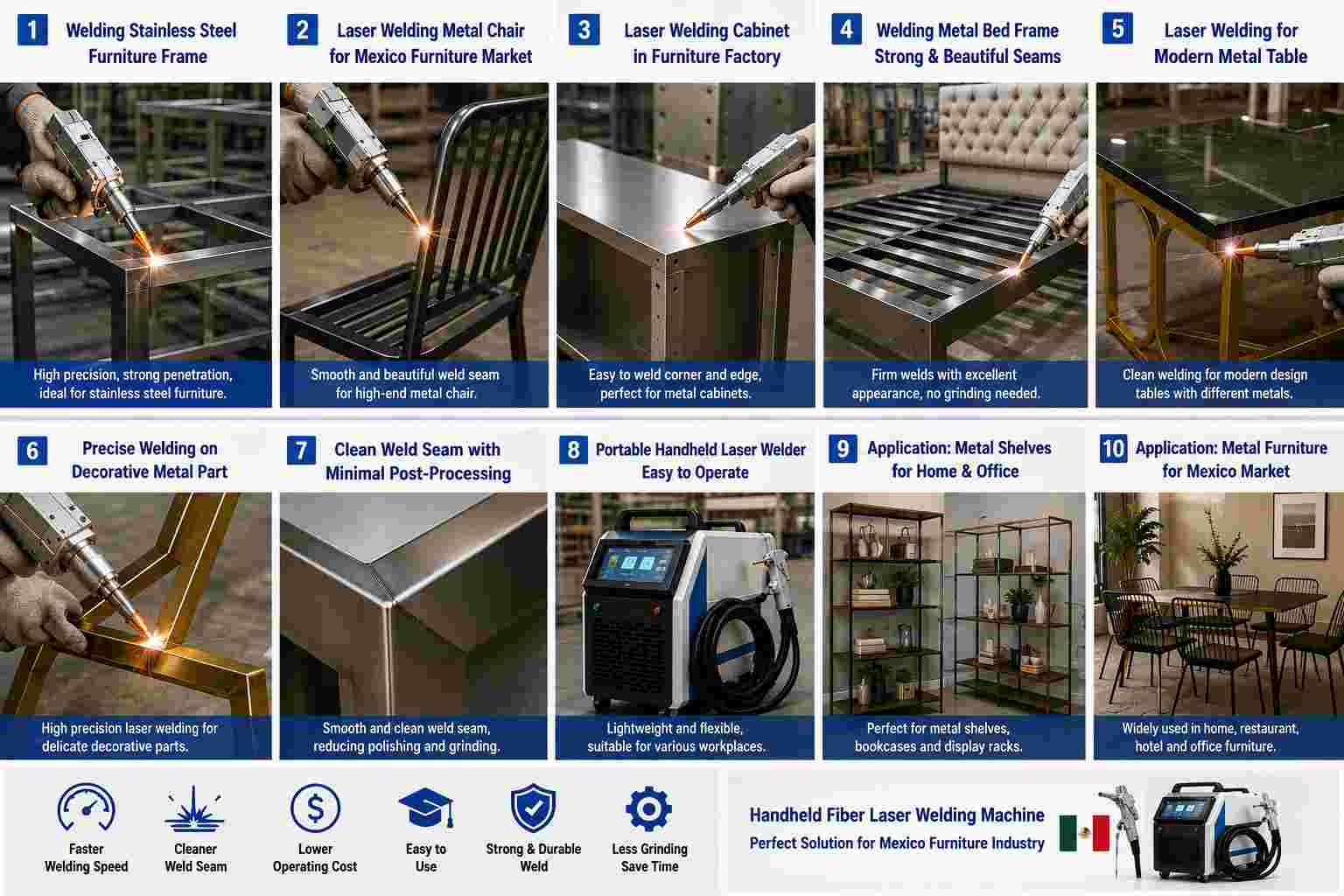 Laser Welding Machine for Metal Furniture in Mexico